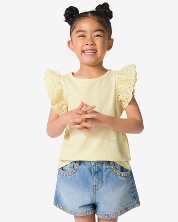 HEMA Kindersinglets tricot geborduurd - 2 stuks roze, Verzenden, Nieuw