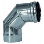 Enkelwandig rookkanaal RVS, bocht 90° graden,  Ø450, Ophalen of Verzenden, Nieuw