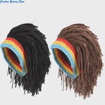 Unieke Gehaakte Muts met Nep Dreads - Rasta Stijl voor Feest, Verzenden, Nieuw
