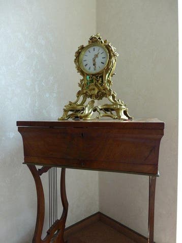 Commode klok - Antiek - Gepatineerd brons - 1850-1900