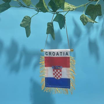 Mini Vlag Kroatië voor Auto - 8x12cm Polyester, Dubbelzijdig, Verzenden, Nieuw
