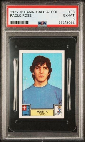Panini 1975-76 Panini Calciatori #98 Paolo Rossi - PSA 6 - 1, Verzamelen, Nieuw
