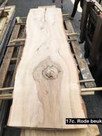 Boomstam tafelbladen te koop in diverse houtsoorten uit NL., Ophalen, Eiken, Nieuw, Plank
