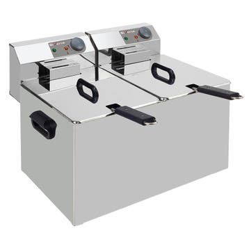 Diverso by Diamond Friteuse | Elektrisch | 7+7L | 0°C/180°C, Ophalen of Verzenden, Nieuw in verpakking