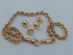 Zonder minimumprijs - 2-delige sieradenset - 9 kt. Geel goud