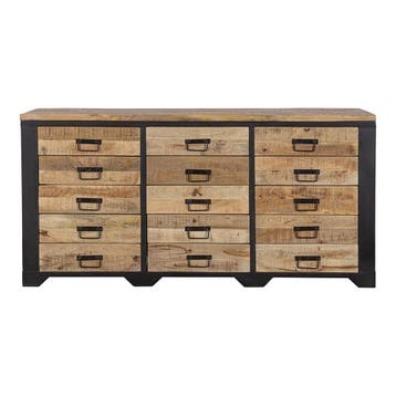 Dressoir Mangohout Mitchel 160 cm, Verzenden, Nieuw, Overige houtsoorten, Industriële meubels