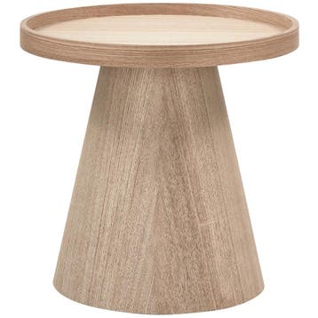 WOOOD Maud bijzettafel conisch hout naturel 38xø39 cm, Nieuw
