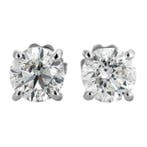 Oorbellen - 14 karaat Witgoud - 3.01ct. tw. Diamant, Sieraden, Tassen en Uiterlijk, Oorbellen, Nieuw