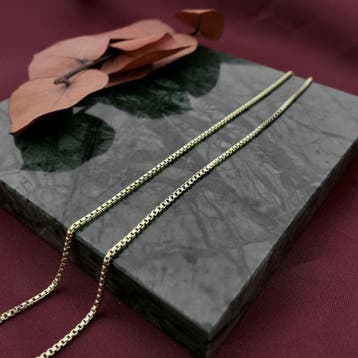 Gouden Venetiaanse schakel ketting, Sieraden, Tassen en Uiterlijk, Kettingen, Ophalen of Verzenden, Gebruikt, Goud, Goud