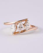 Statement ring - 14 karaat Geel goud - 0.59ct. tw. Diamant