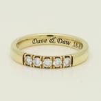 Ring - 14 karaat Geel goud Diamant (Natuurlijk) - Rijring, Nieuw