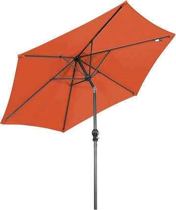 2dekans | Angel Living Parasol Ø250 cm - Kantelbaar - Terra, Ophalen of Verzenden, Zo goed als nieuw