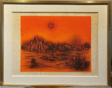 Jean Carzou (1907-2000) - Soleil Rouge