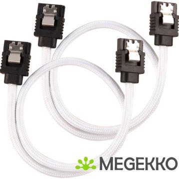 Corsair CC-8900249 SATA-kabel 2 stuks 30cm Zwart, Wit, Computers en Software, Pc- en Netwerkkabels, Verzenden, Nieuw