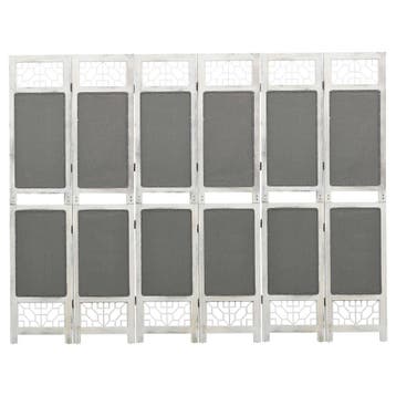 vidaXL Kamerscherm met 6 panelen 210x165 cm stof grijs, Verzenden, Nieuw