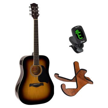 Richwood RD-12-SB Dreadnought Akoestische Gitaarset sunburst, Ophalen of Verzenden, Nieuw