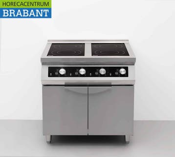 HCB RVS Inductie fornuis kookplaat 4 pitten 17 kW 400V 80 cm, Ophalen of Verzenden, Nieuw in verpakking