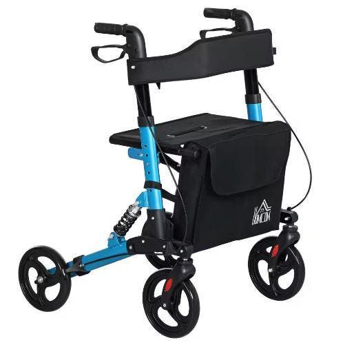 Opvouwbare Aluminium Rollator met Zitting, Doe-het-zelf en Verbouw, Sanitair, Nieuw, Verzenden