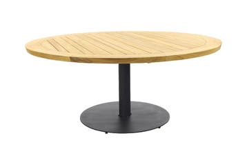 Taste Saba low dining tafel - Ø160 cm. ronde tuintafel, Verzenden, Nieuw, Rond, Hout