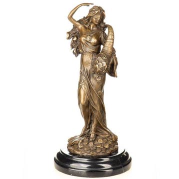 Figuur - Mythologische Bronzefigur Fortuna 30CM - Brons,