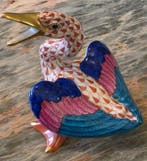 Herend - Figuur - Schwan oder eine Gans mit geöffnetem