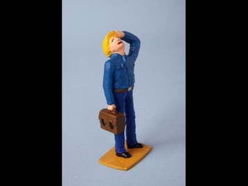 ZinnBlei Gartenbahnfiguren 2011028 Elktriker mit Tasche n..., Ophalen of Verzenden, Nieuw