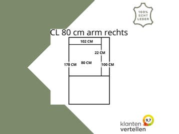 Leren elementenbank Flow - cl 80 arm rechts, Huis en Inrichting, Banken | Bankstellen, Nieuw, Leer, Ophalen of Verzenden, Rechte bank