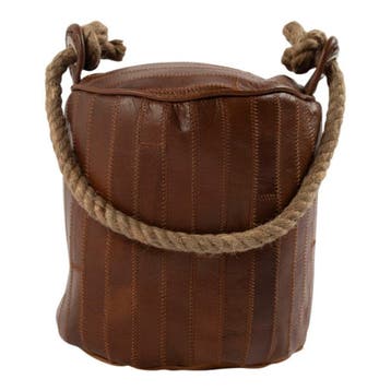Deurstopper koeleer patchwork glad bruin 20x20x20cm (bos, Verzenden, Nieuw
