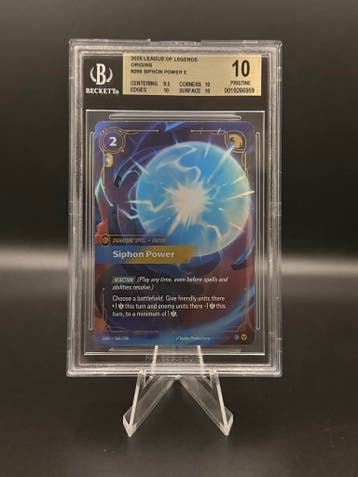 Beckett Bgs 10 Riftbound Siphon Power 266/298 L.O.L, Verzenden, Zo goed als nieuw, Losse kaart