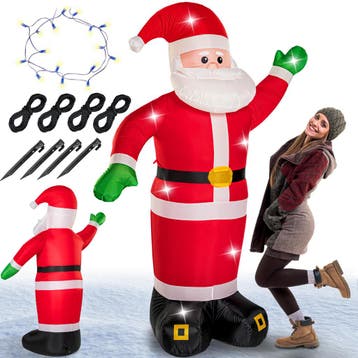 Opblaasbare Kerstman XXL 250x180x115cm LED (Kerst artikelen), Verzenden, Nieuw