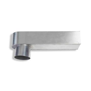 RHEINZINK Stadsuitloop walsblank Ø100mm 60 x 100mm 32cm, Ophalen of Verzenden, Nieuw