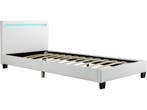Juskys Verona - Gestoffeerd Bed - 90 x 200 cm - LED, Verzenden, Nieuw