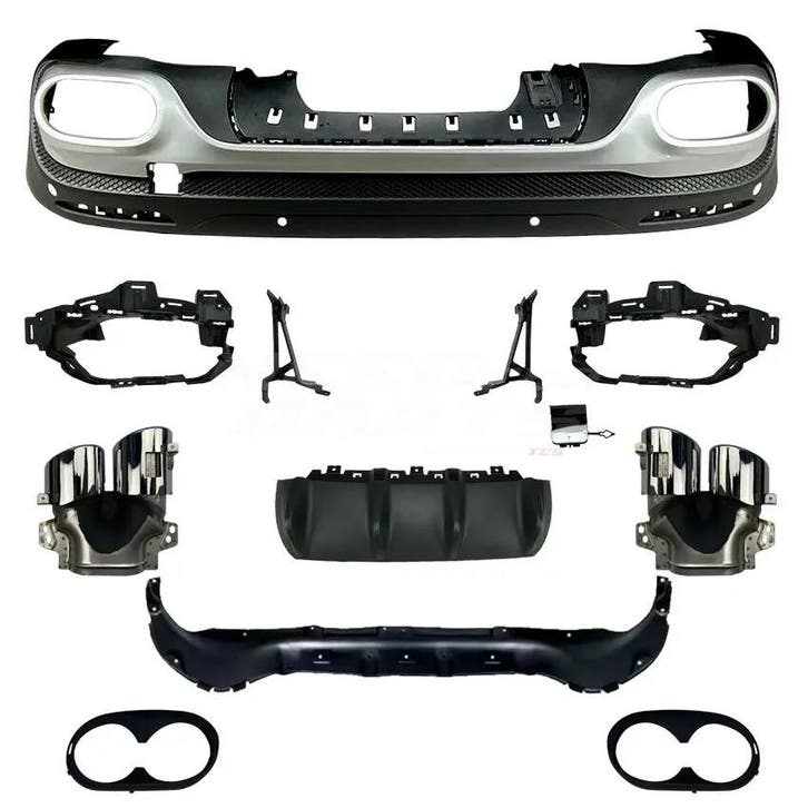 Diffuser With Chrome Exhaust Tips Voor Mercedes GLB X247 AMG, Auto-onderdelen, Carrosserie en Plaatwerk, Ophalen of Verzenden