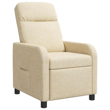 vidaXL Relaxfauteuil Crèmekleurig Stof, Verzenden, Nieuw
