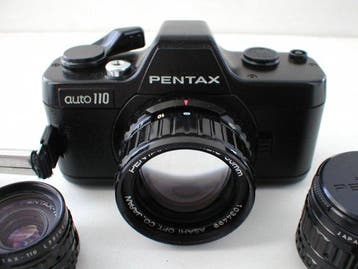 Pentax Auto 110 kleinste reflex systeem ooit+ 18-24-50mm, Nieuw
