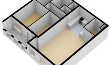 Te Huur 3 Kamer Appartement Leerparkpromenade In Dordrecht, Dordrecht, Direct bij eigenaar, Appartement, Zuid-Holland