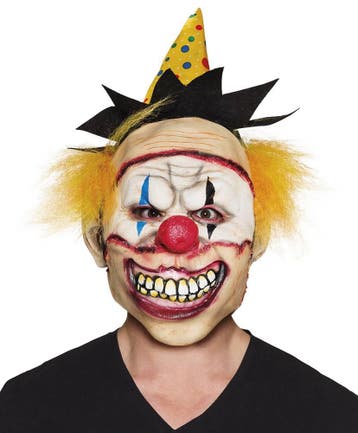 Horror clown masker ‘Freaky’ met hoed en haar, Verzenden, Nieuw