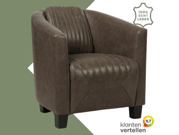 Leren fauteuil Press Special - Vintage Elephant, Nieuw, Ophalen of Verzenden, Eigentijds, Klassiek, Retro, Romantisch, Vintage
