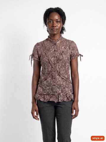 HER Blouses Dames maat M Bruin Vintage, Ophalen of Verzenden, Nieuw