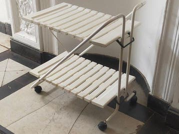 Serveerwagen - Vintage barwagen op wielen - kunststof,