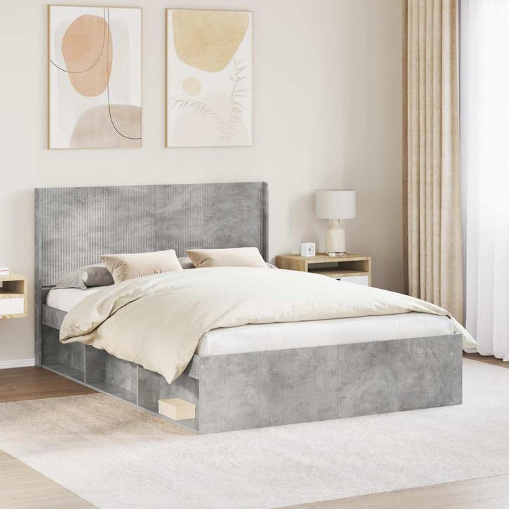vidaXL Hoofdbord PB, Huis en Inrichting, Slaapkamer | Bedden, Grijs, Nieuw, Hout, Verzenden