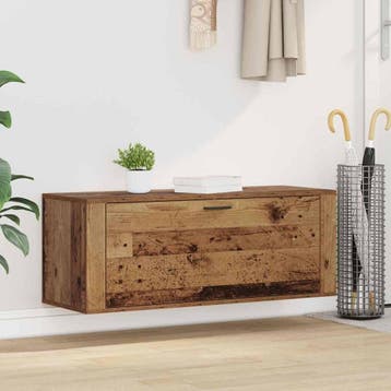 vidaXL Schoenenkast 100 x 35 x 38 cm Bewerkt hout Oud hout, Verzenden, Nieuw