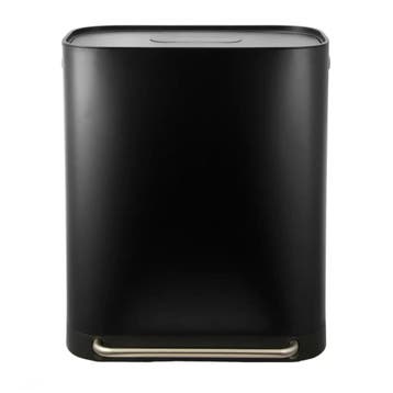 Practo Home duurzame recycling pedaalemmer 2x30l - mat zwart, Verzenden, Nieuw