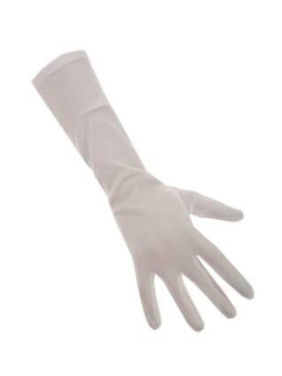 Kerstman Handschoenen Nylon Lang Wit — L, Ophalen of Verzenden, Nieuw