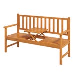 Tuinbank 3-zits Bank Tafel Armleuning Houten Bank Tot 280kg, Verzenden, Nieuw