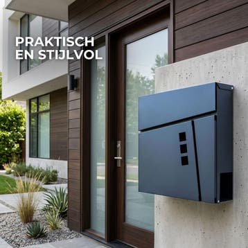 ParcelXL Brievenbus - Design Wandbrievenbus - Antraciet, Verzenden, Nieuw, Rvs