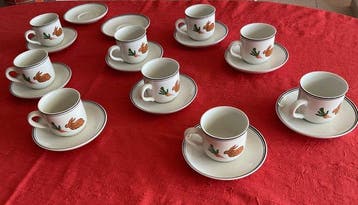Villeroy & Boch - Koffieservies - décor au lapin - VITRO -