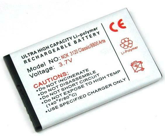 Huismerk Accu voor o.a. Nokia 8800 arte/sapphire/carbon, Telecommunicatie, Mobiele telefoons | Batterijen en Accu's, Nieuw, Verzenden