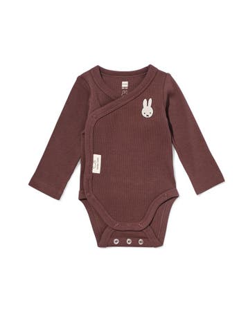HEMA Nijntje babyromper meegroei rib bruin, Verzenden, Nieuw