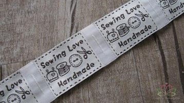 Labels Sewing Love Handmade 25 stuks, Ophalen of Verzenden, Nieuw
